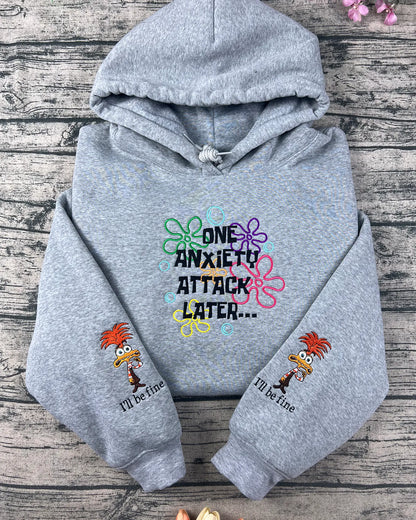 Funny mental health embroidered sweatshirt Y2K vintage style crewneck sweater for women