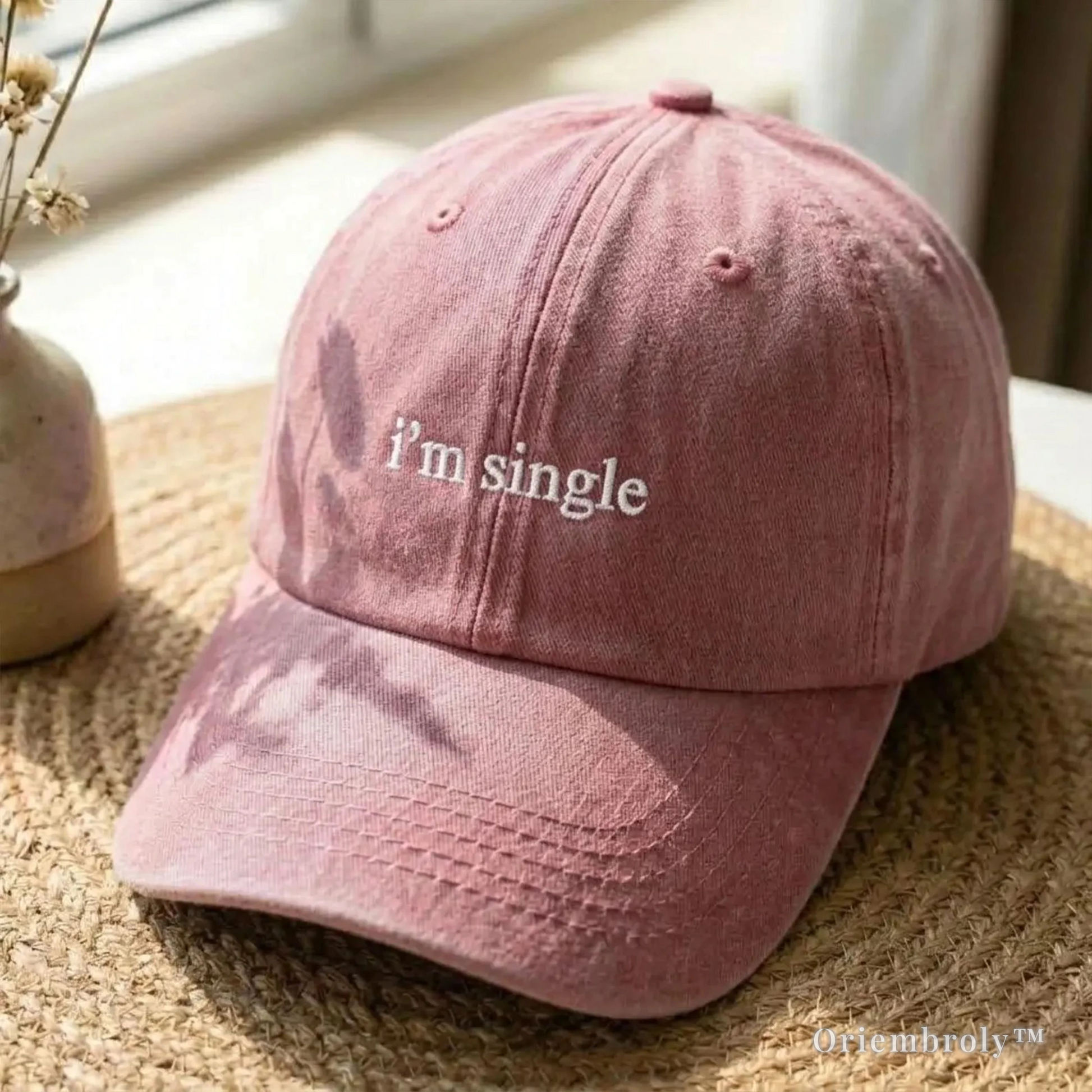 funny single hat embroidered dad hat for women and men