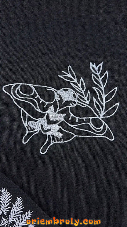 Unisex Ellie's Tattoo embroidered hoodie for casual wear