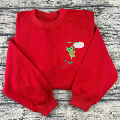 gaming embroidered sweatshirt with fantasy forest character