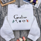 Coraline and Wybie hoodie for Halloween couple costume
