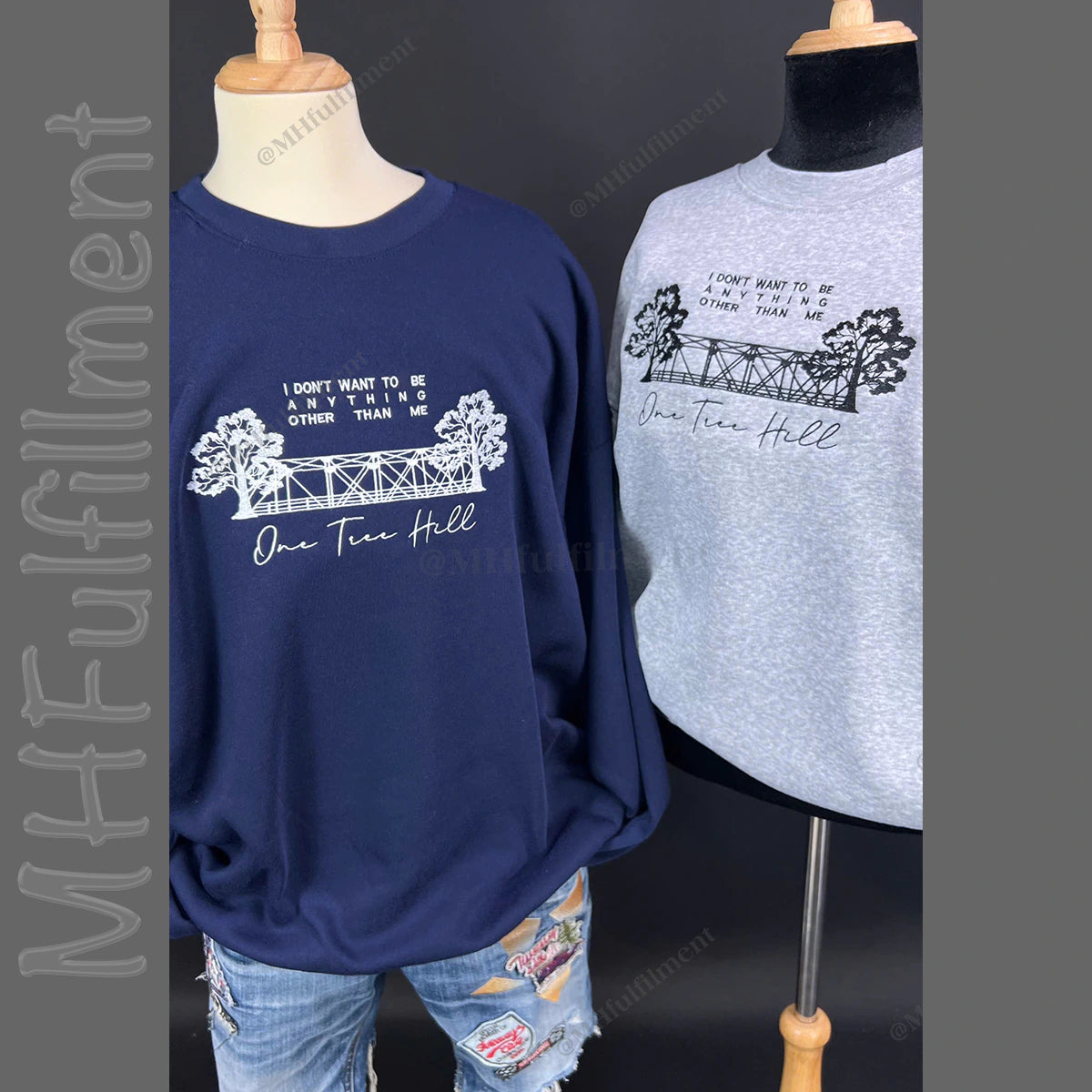 One Tree Hill Embroidered Sweatshirt – Tree Hill Ravens Crewneck – OTH Fan TV Show Hoodie – Scott 23 North Carolina Gift for Her