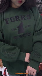 Forks Washington wolf embroidered crewneck as a gift for him