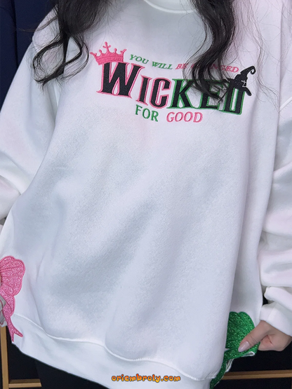 Wicked Defy Gravity embroidered hoodie for her