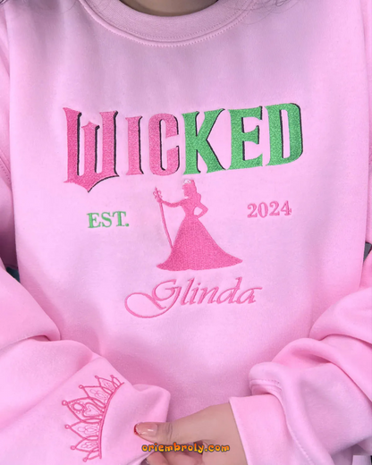 Stylish Glinda sweatshirt embroidered