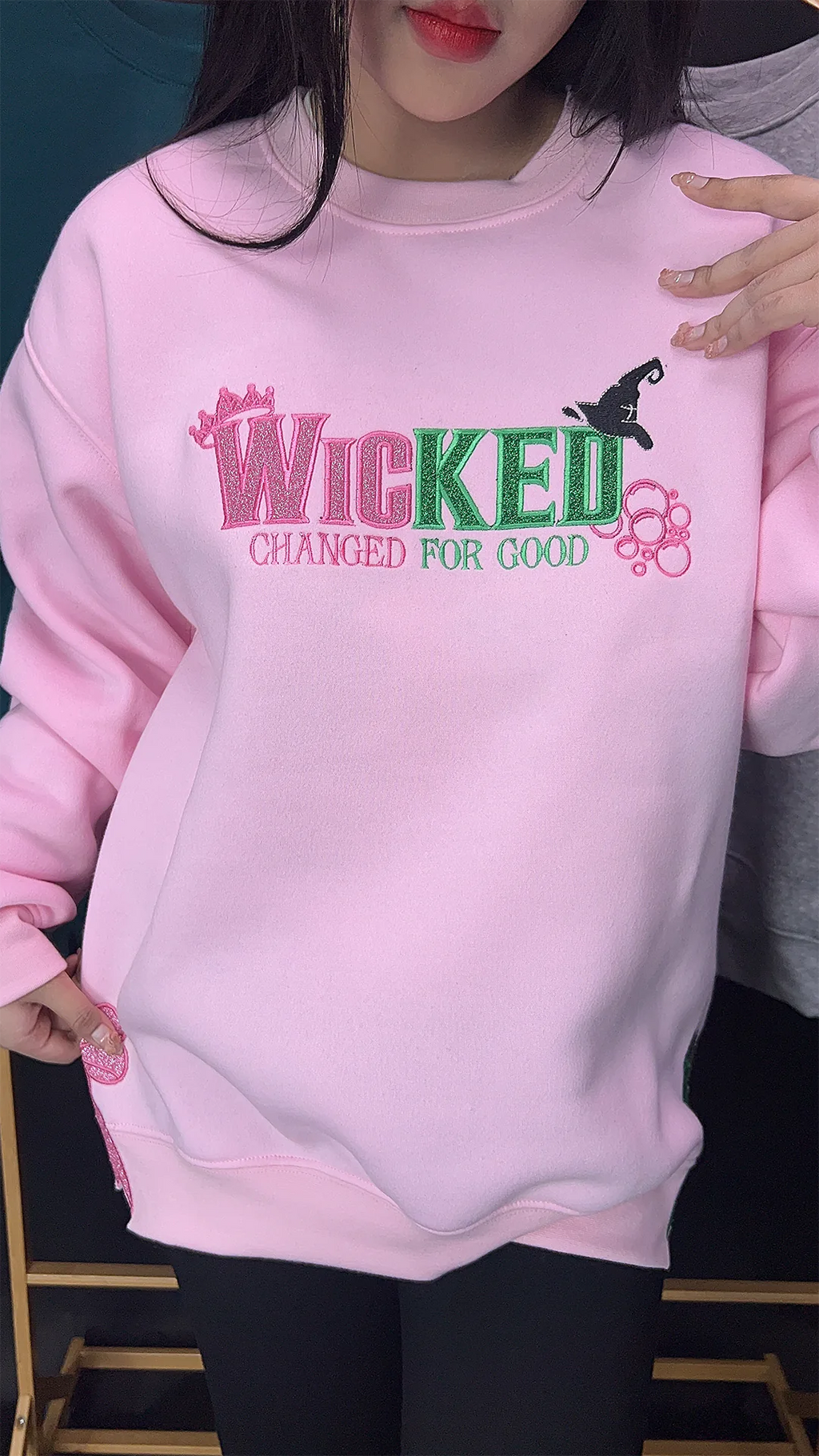 Unique appliqué embroidery sweatshirt inspired by Wizard of Oz