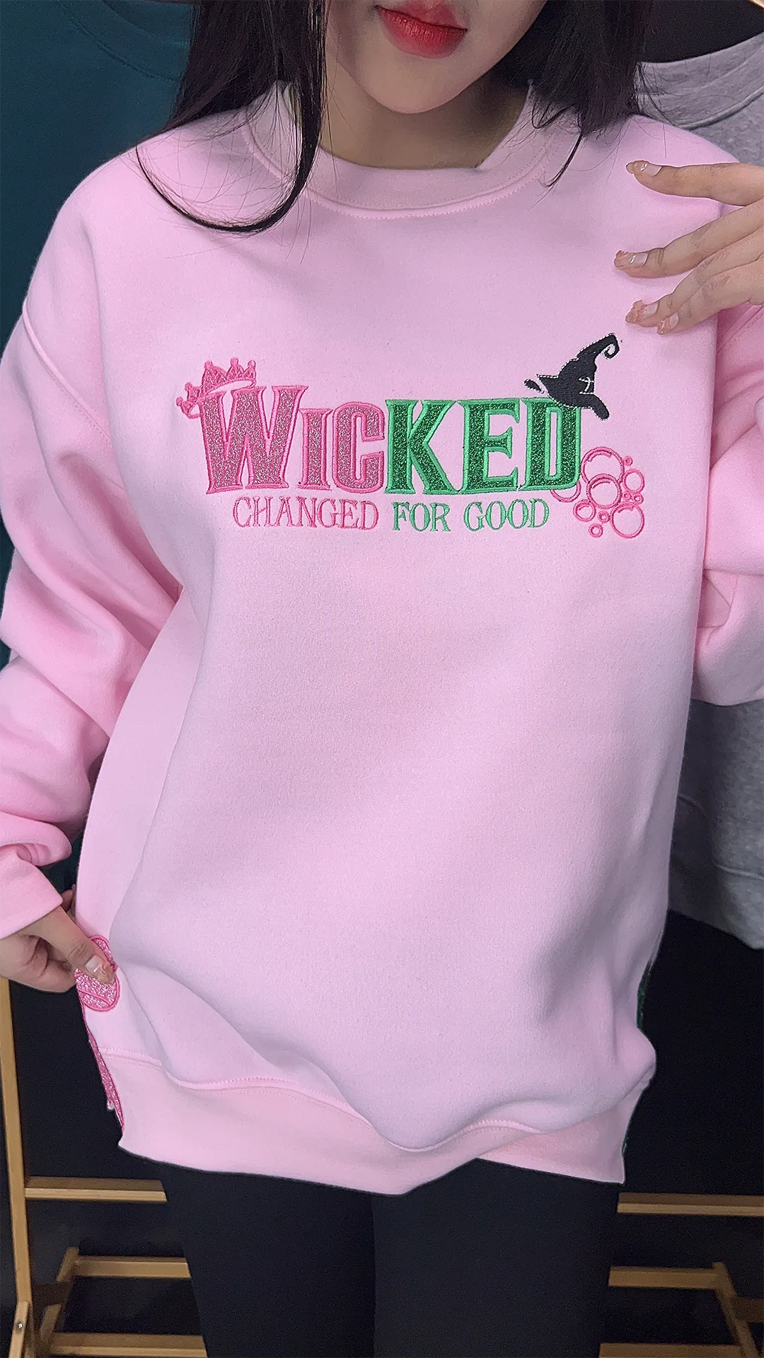 Unique appliqué embroidery sweatshirt inspired by Wizard of Oz