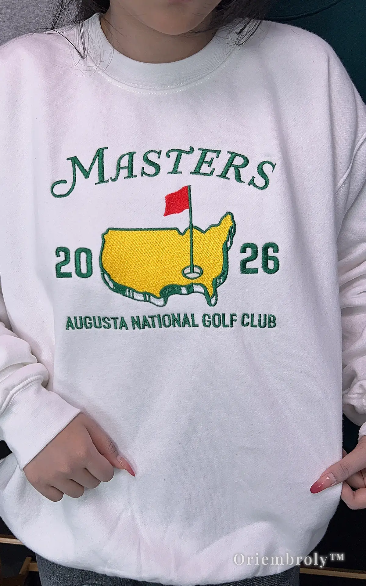 golf crewneck sweatshirt embroidered vintage style