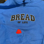 Anniversary sweatshirt with embroidered message