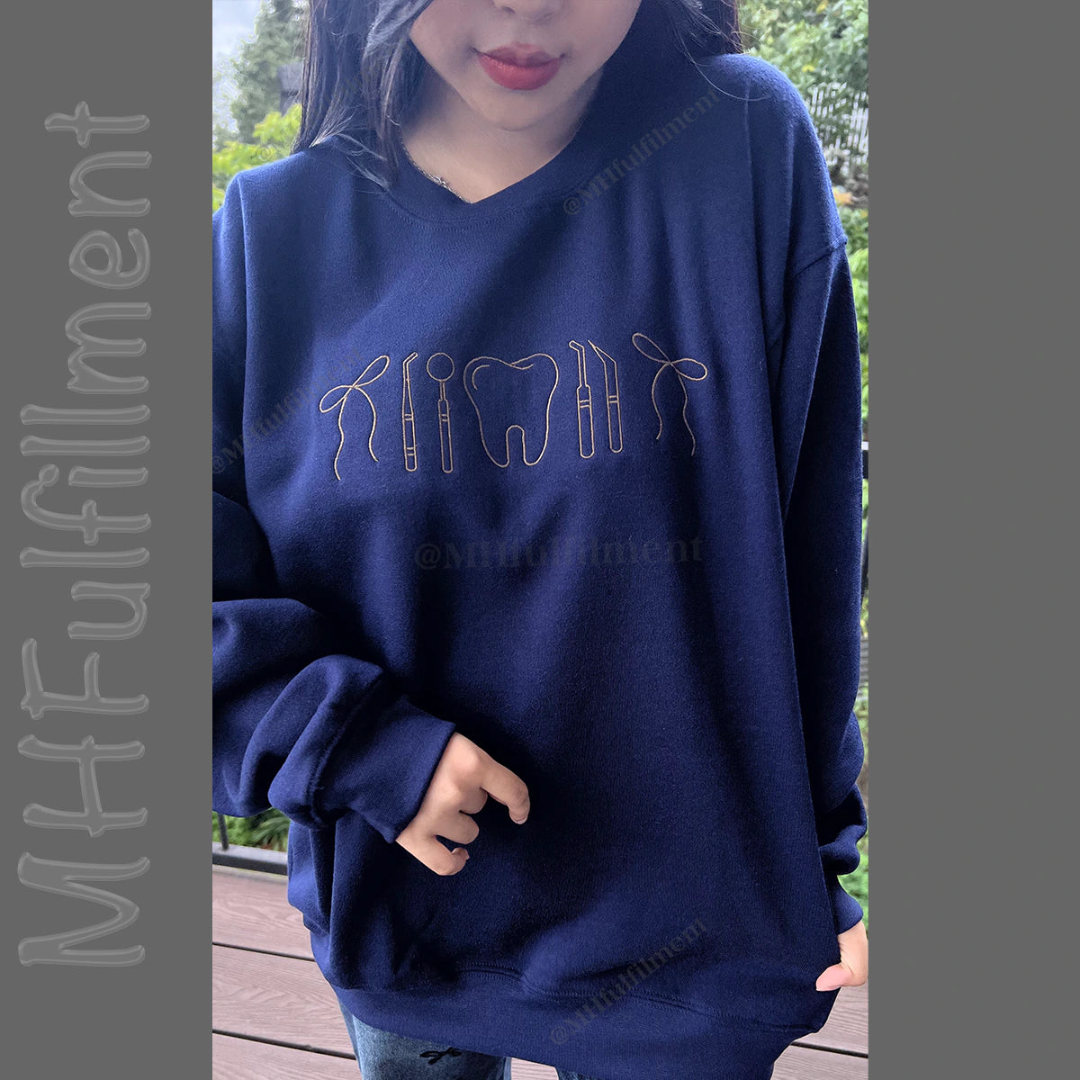 Dental-themed apparel with icons