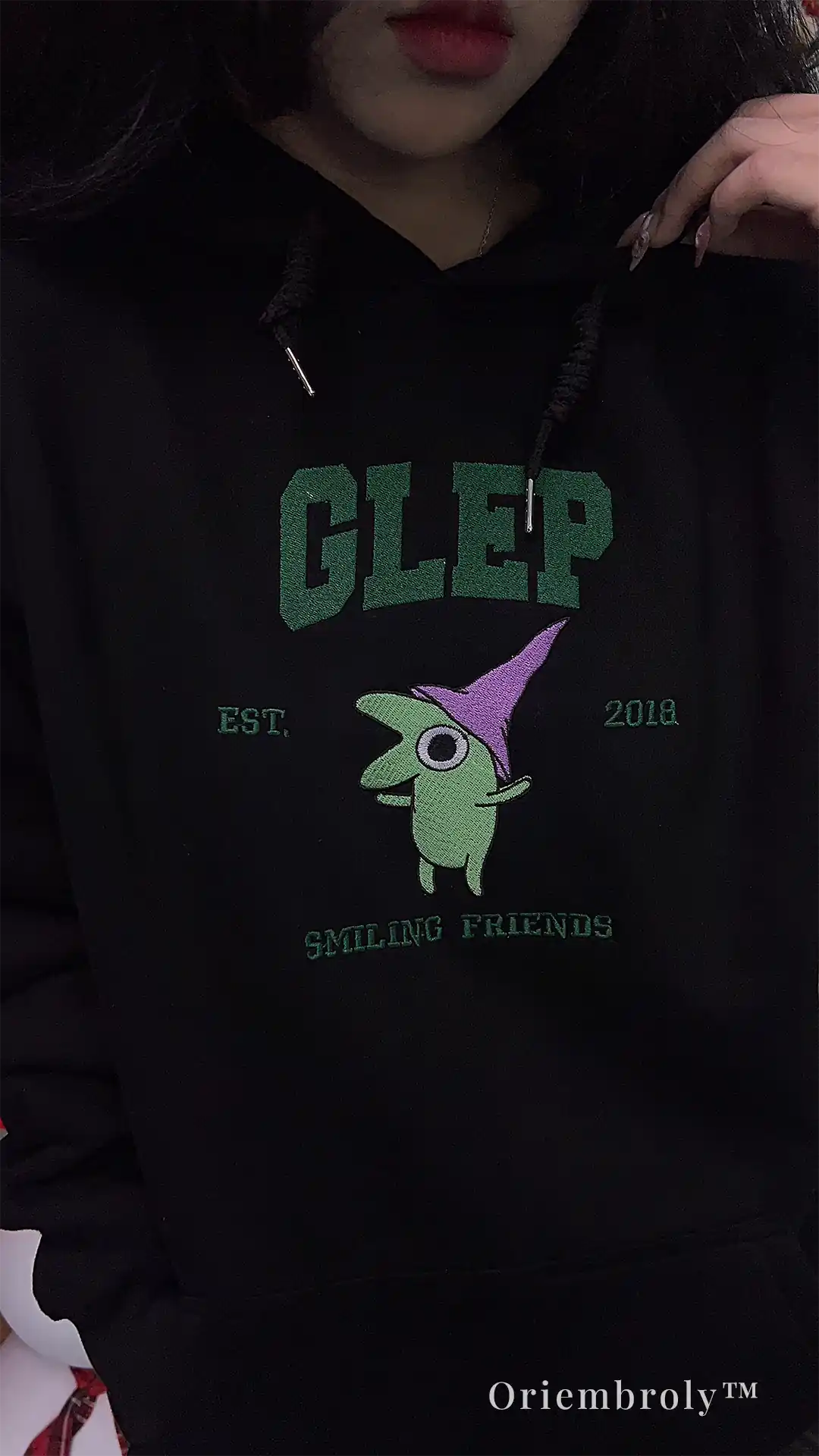 streetwear style green embroidered hoodie outfit