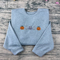 Halloween embroidered sweatshirt – cute pumpkin and ghost crewneck for spooky season