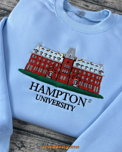 Cozy HU embroidered sweater for everyday wear