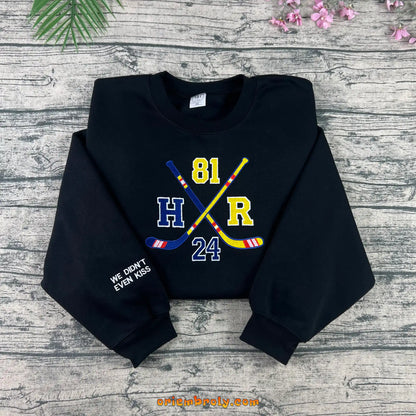 Heated Rivalry hockey romance embroidered crewneck sweatshirt