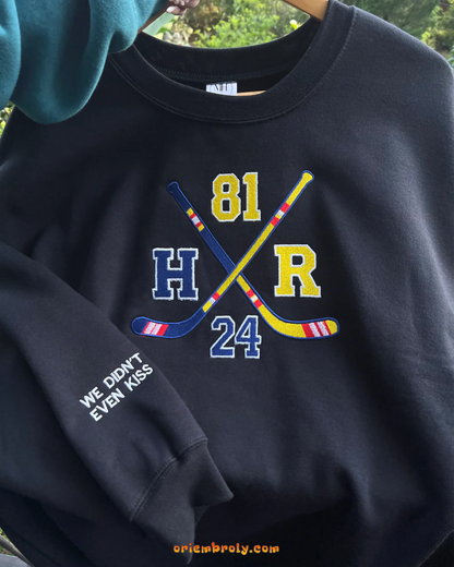 Player number embroidery inspired by hockey romance story