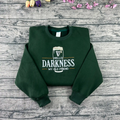hello darkness my old friend embroidered stout beer sweatshirt