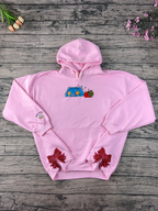 Cute Blue Tiger Embroidered Sweatshirt – Kawaii Animal Fleece Crewneck, Cozy Unisex Gift