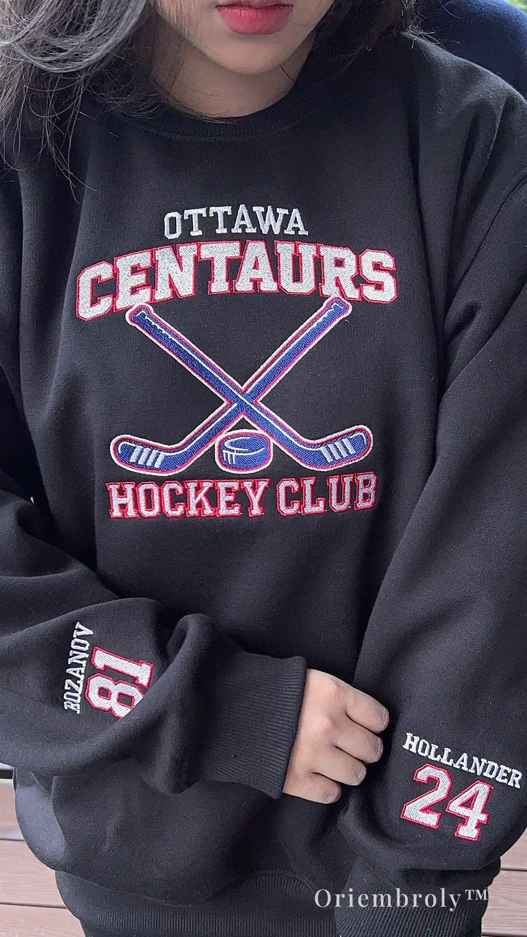 hockey fan hoodie embroidered sports team style