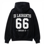Hockey romance embroidered hoodie with varsity design