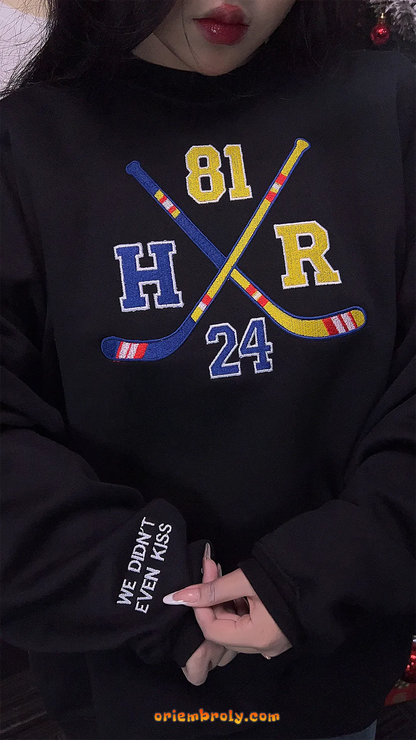 Subtle hockey romance fan apparel embroidered design