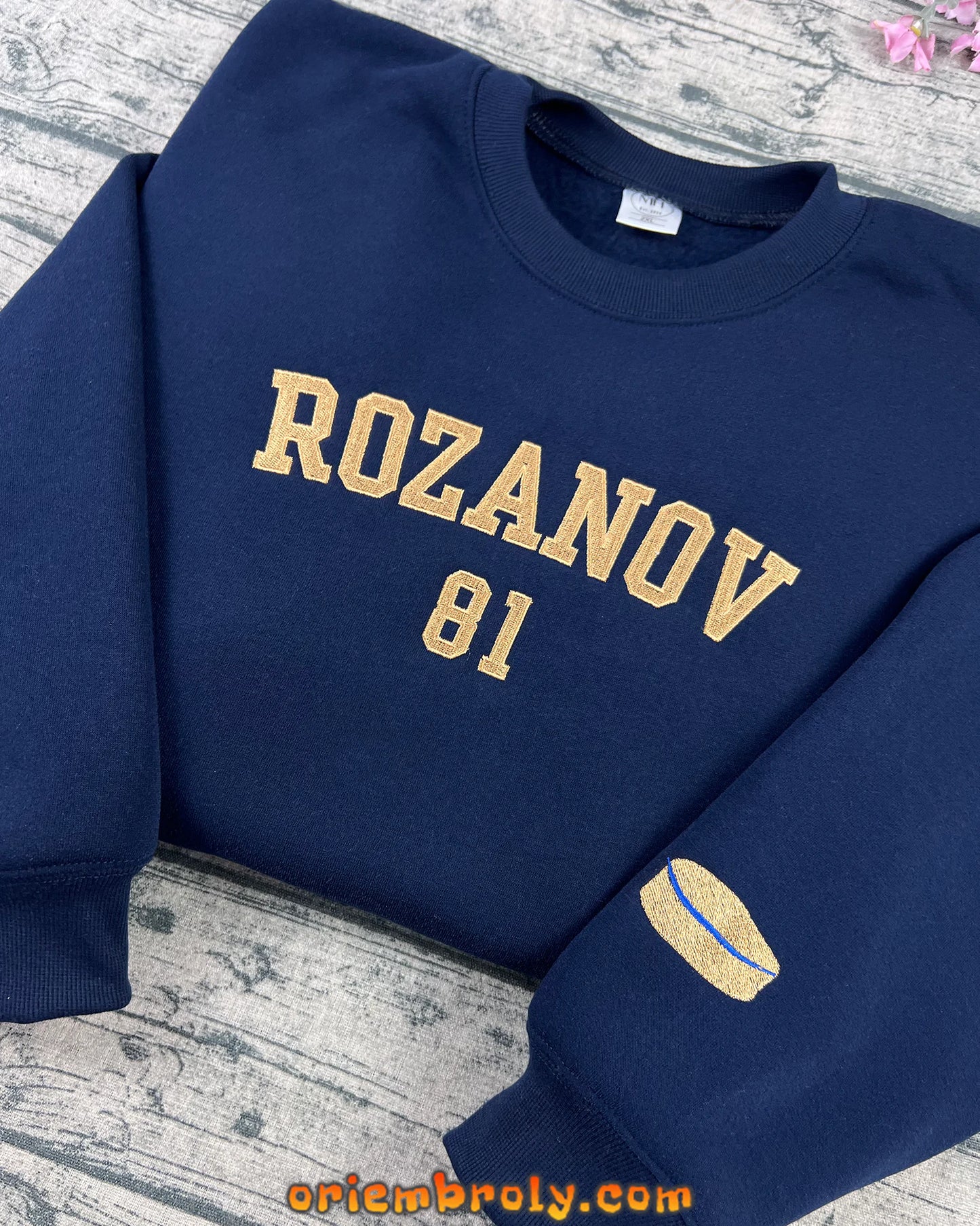 Hollander 24 hockey embroidered sweatshirt in navy
