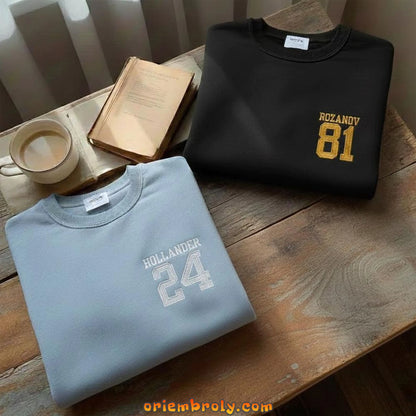 Hollander 24 and Rozanov 81 inspired embroidered sweatshirt set