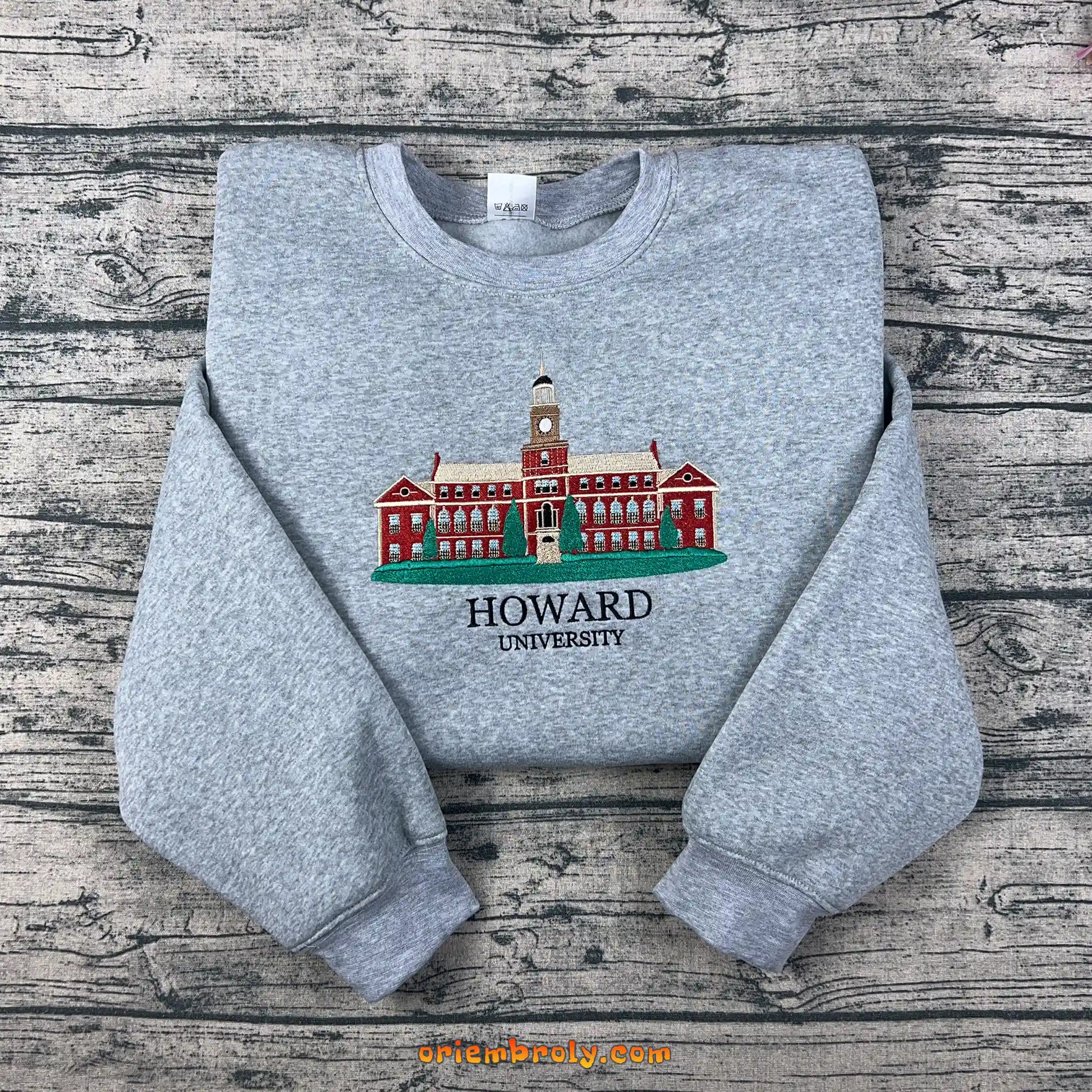 Howard University HU embroidered crewneck sweatshirt
