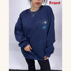 Detailed embroidery of Sophie on sweatshirt
