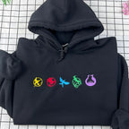 Embroidered Hunger Games sweatshirt with Abernathy Liquors design