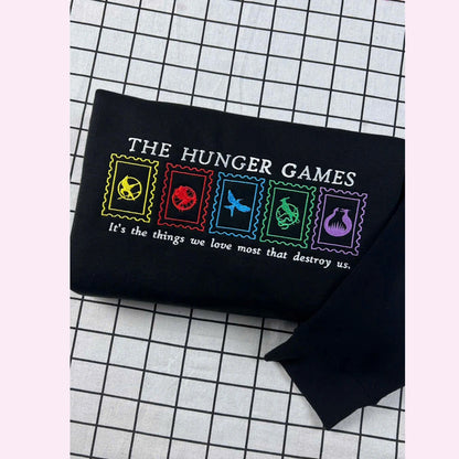 Hunger games embroidered sweatshirt