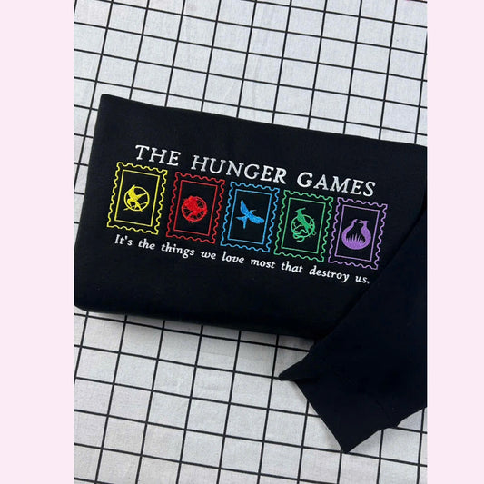 Hunger games embroidered sweatshirt