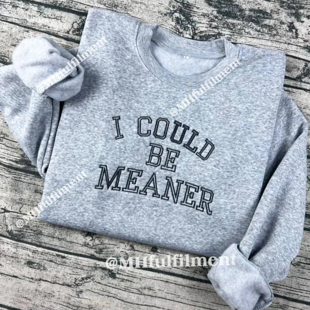 i could be meaner shirt back detail