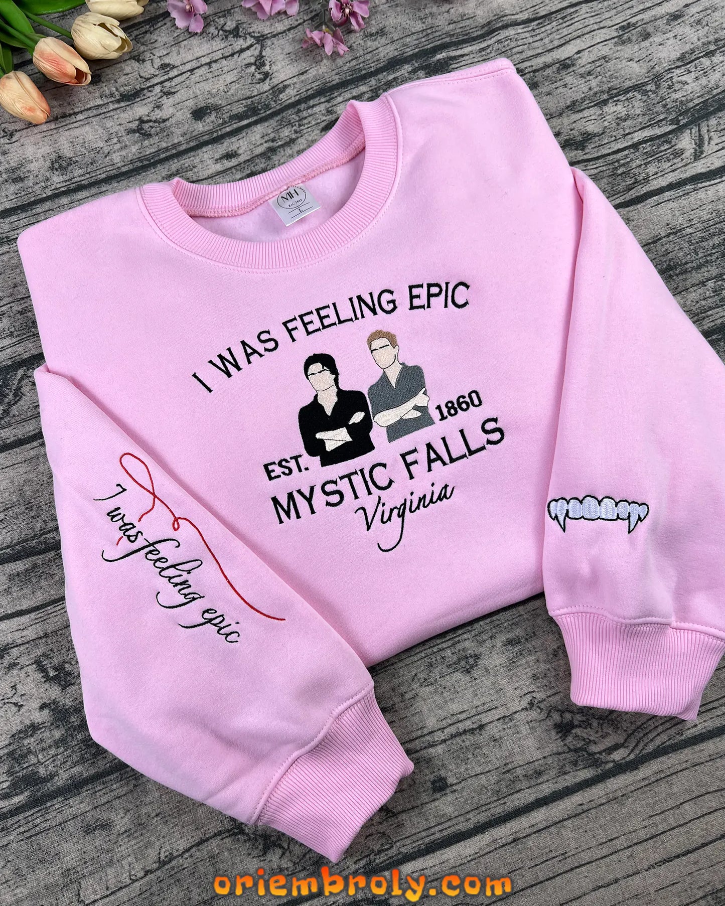 I Was Feeling Epic Mystic Falls embroidered crewneck