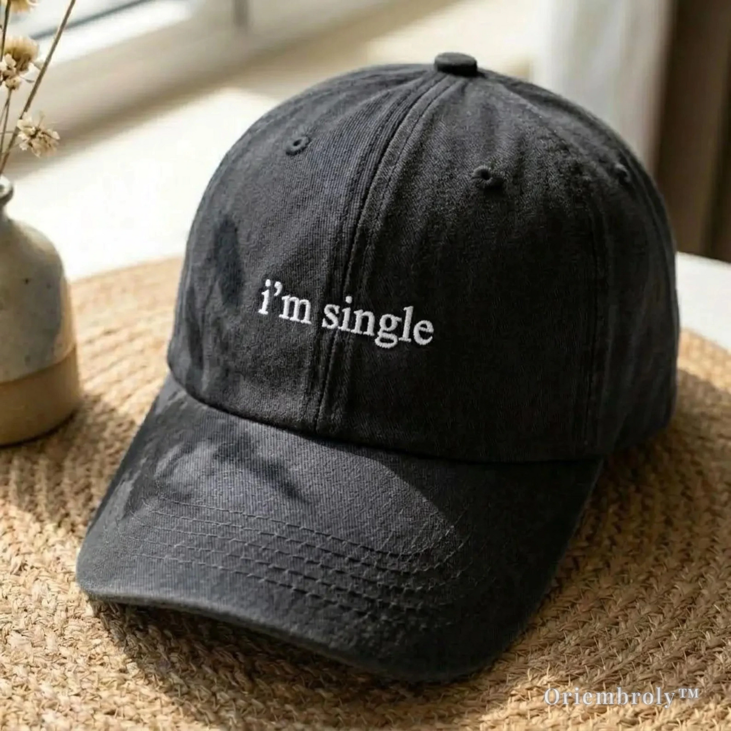 im single cap minimalist embroidered baseball hat