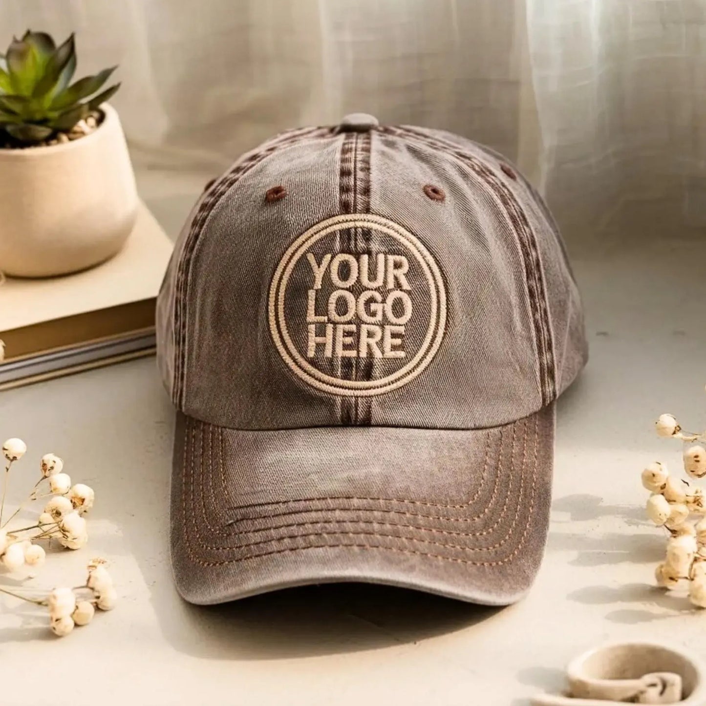 Custom Embroidered Dad Hat – Personalized Logo Baseball Cap