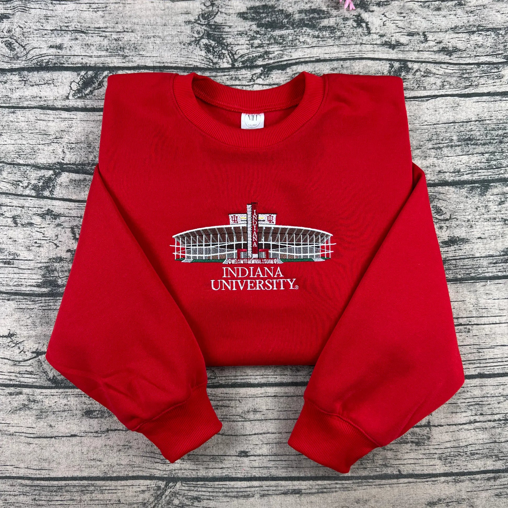 Indiana University IU embroidered crewneck sweatshirt