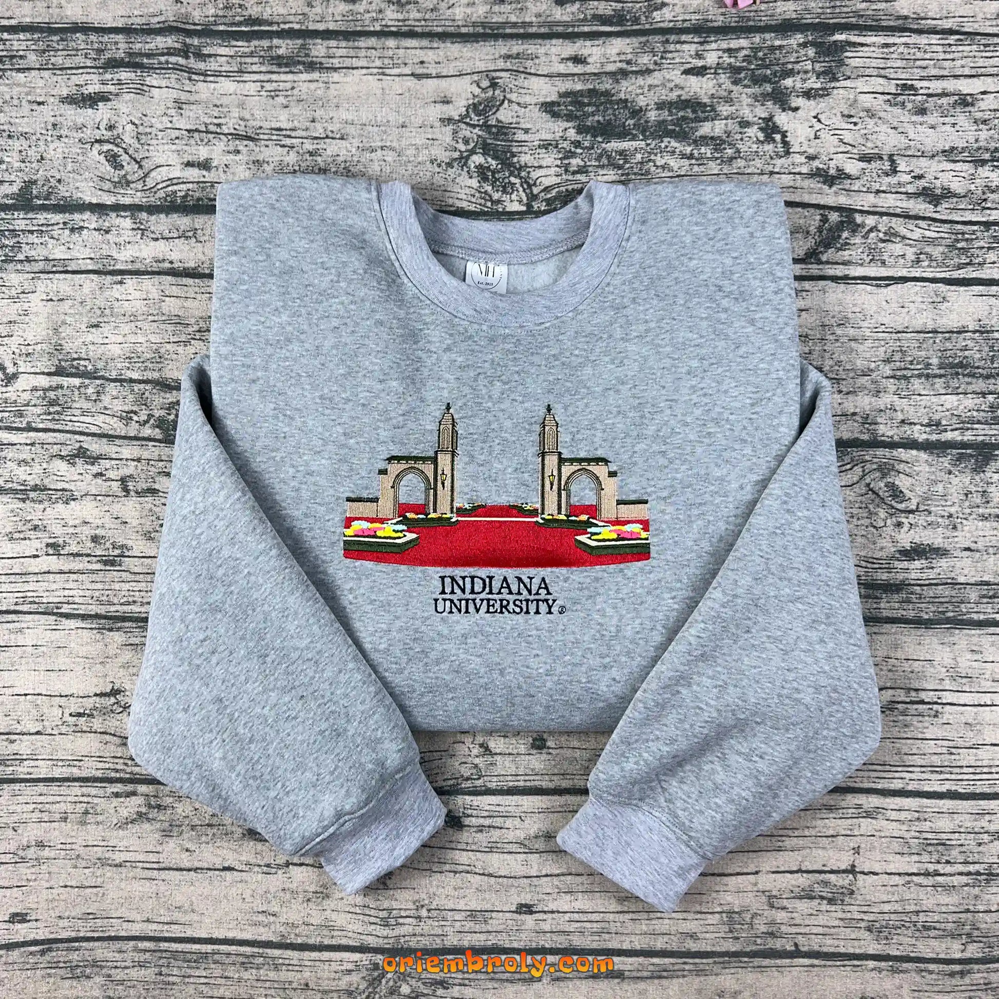 Indiana University IU Sample Gates embroidered crewneck sweatshirt