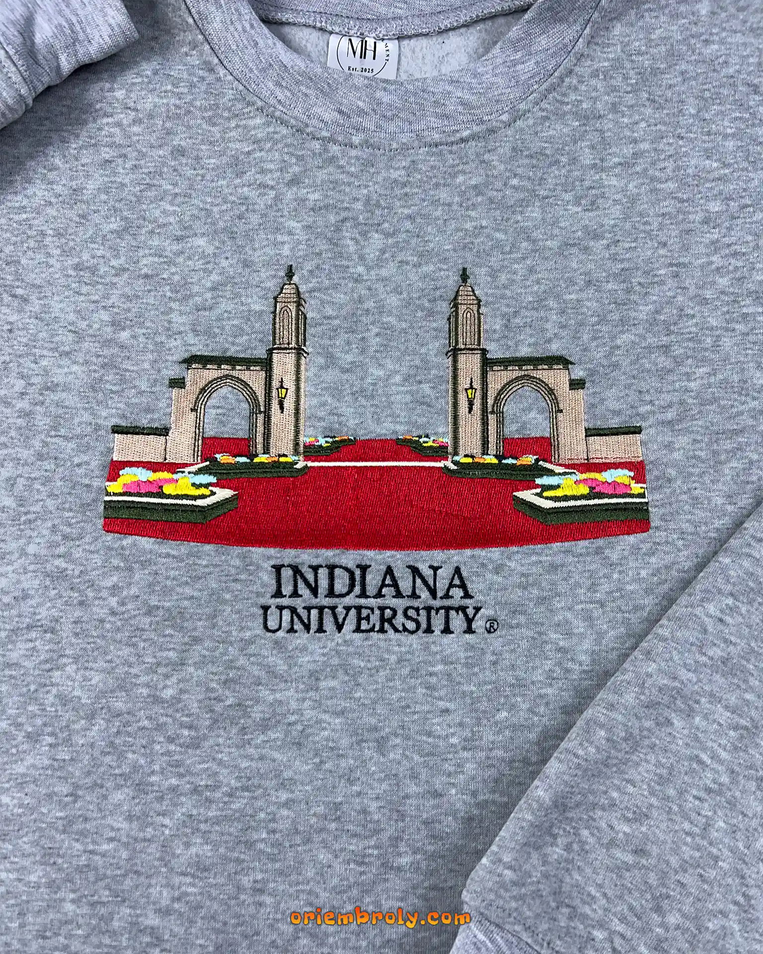 IU Sample Gates college sweatshirt with detailed embroidery