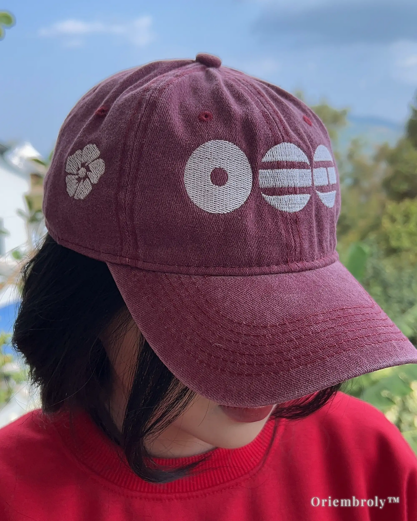 Korean hat Mugunghwa flower embroidery design