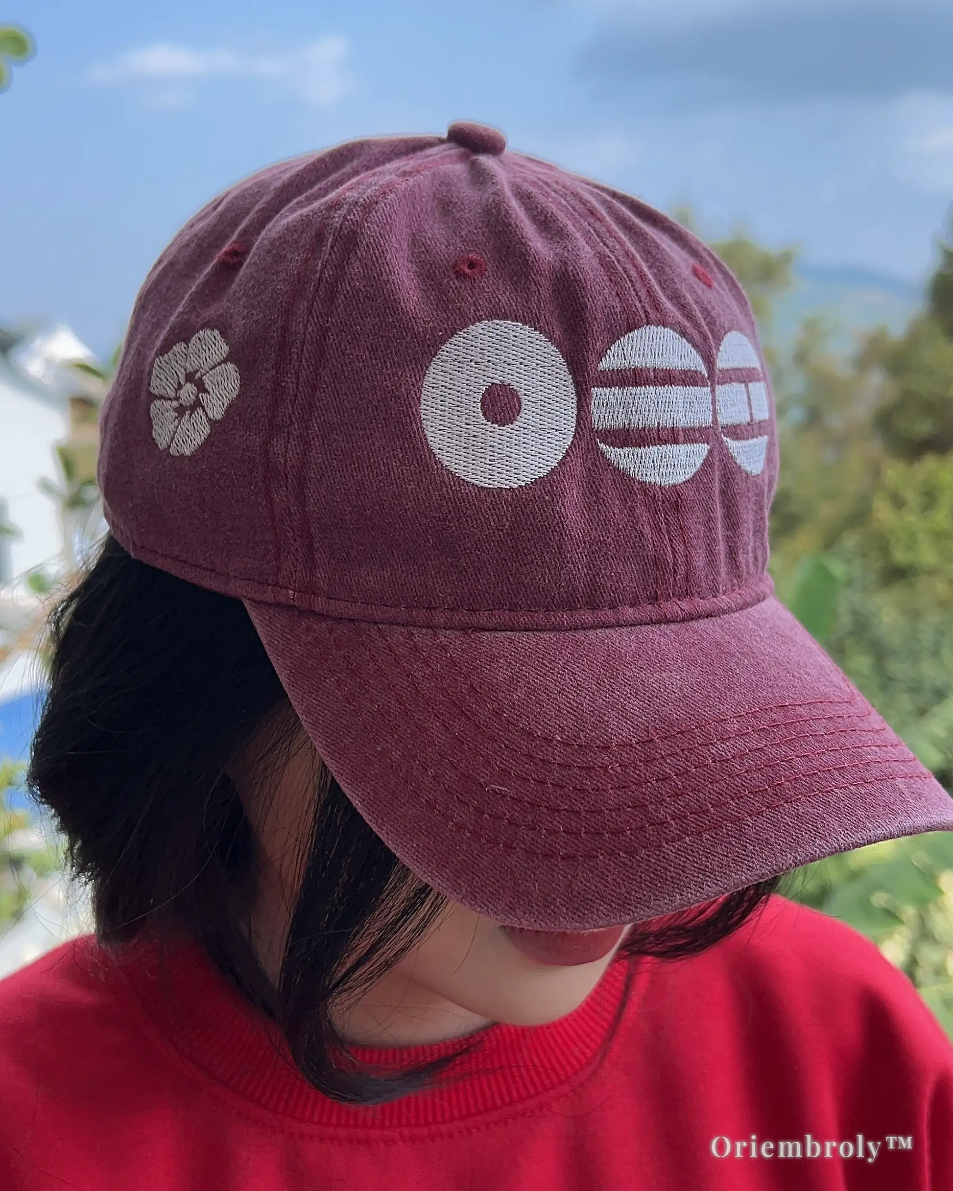 Korean hat Mugunghwa flower embroidery design