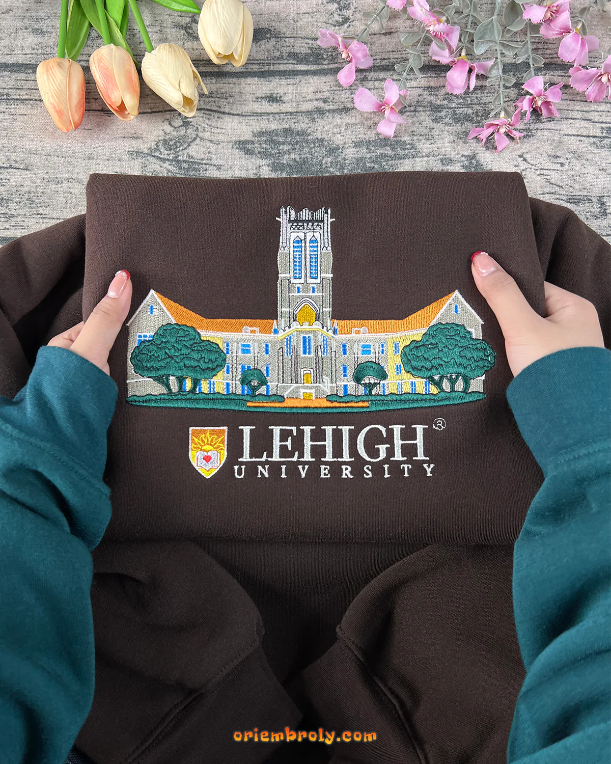 Custom collegiate sweatshirt for Lehigh alumni