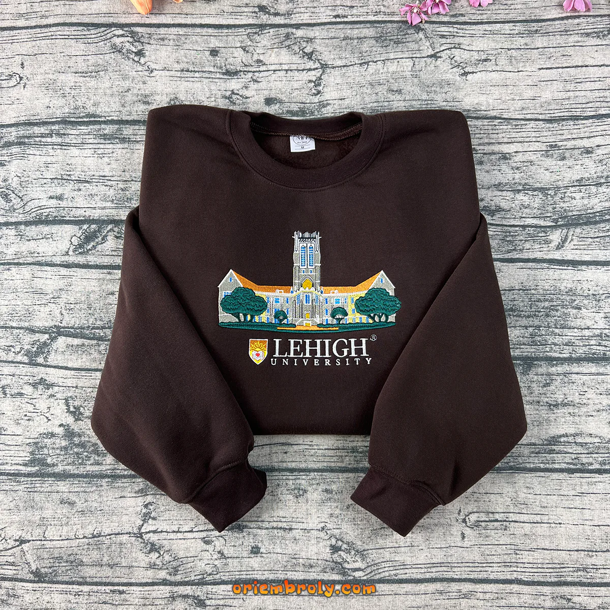 Lehigh University embroidered sweatshirt unisex fit