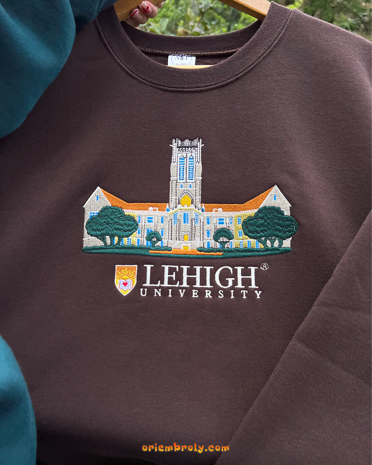 University spirit wear embroidered hoodie