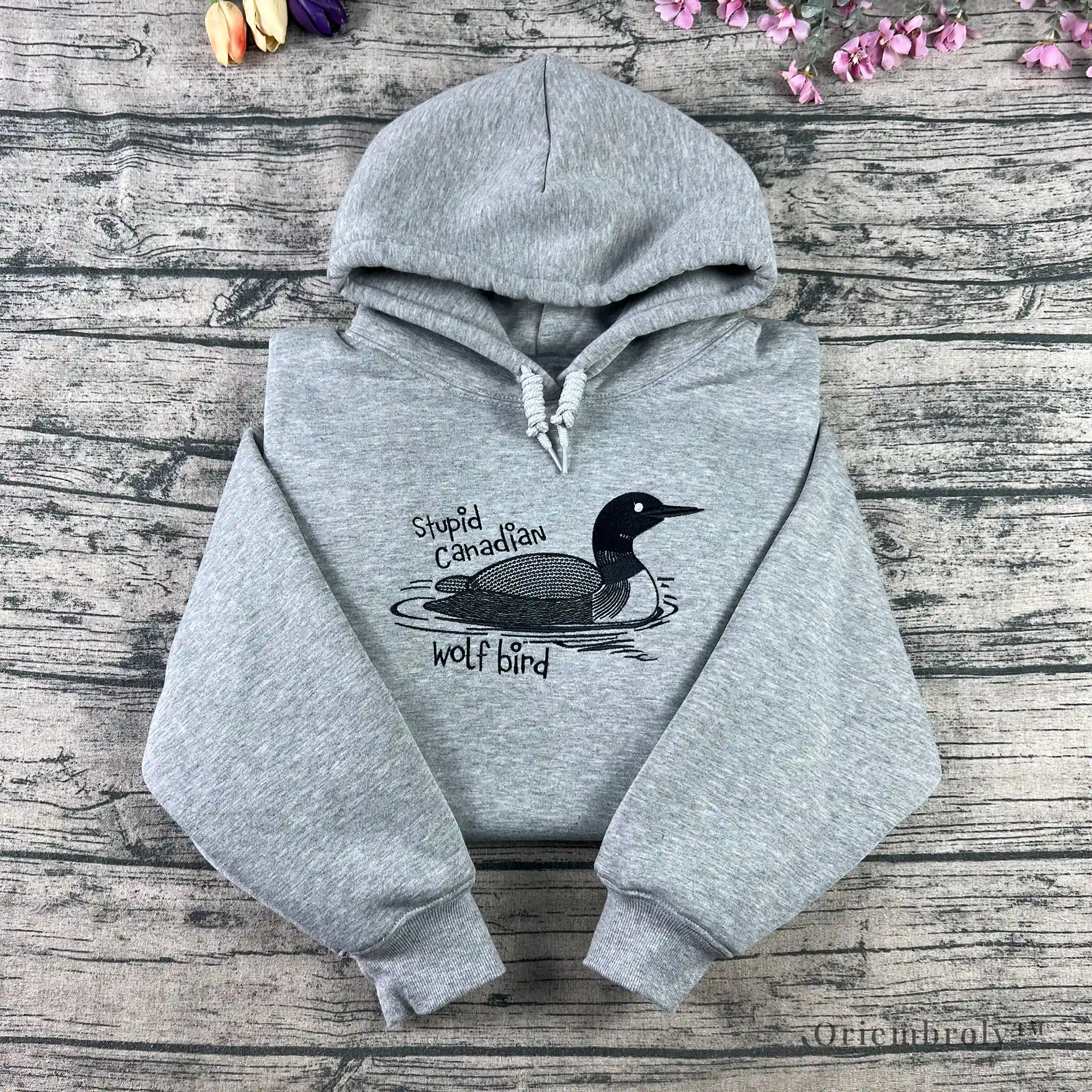 Stupid Canadian Wolf Bird Crewneck