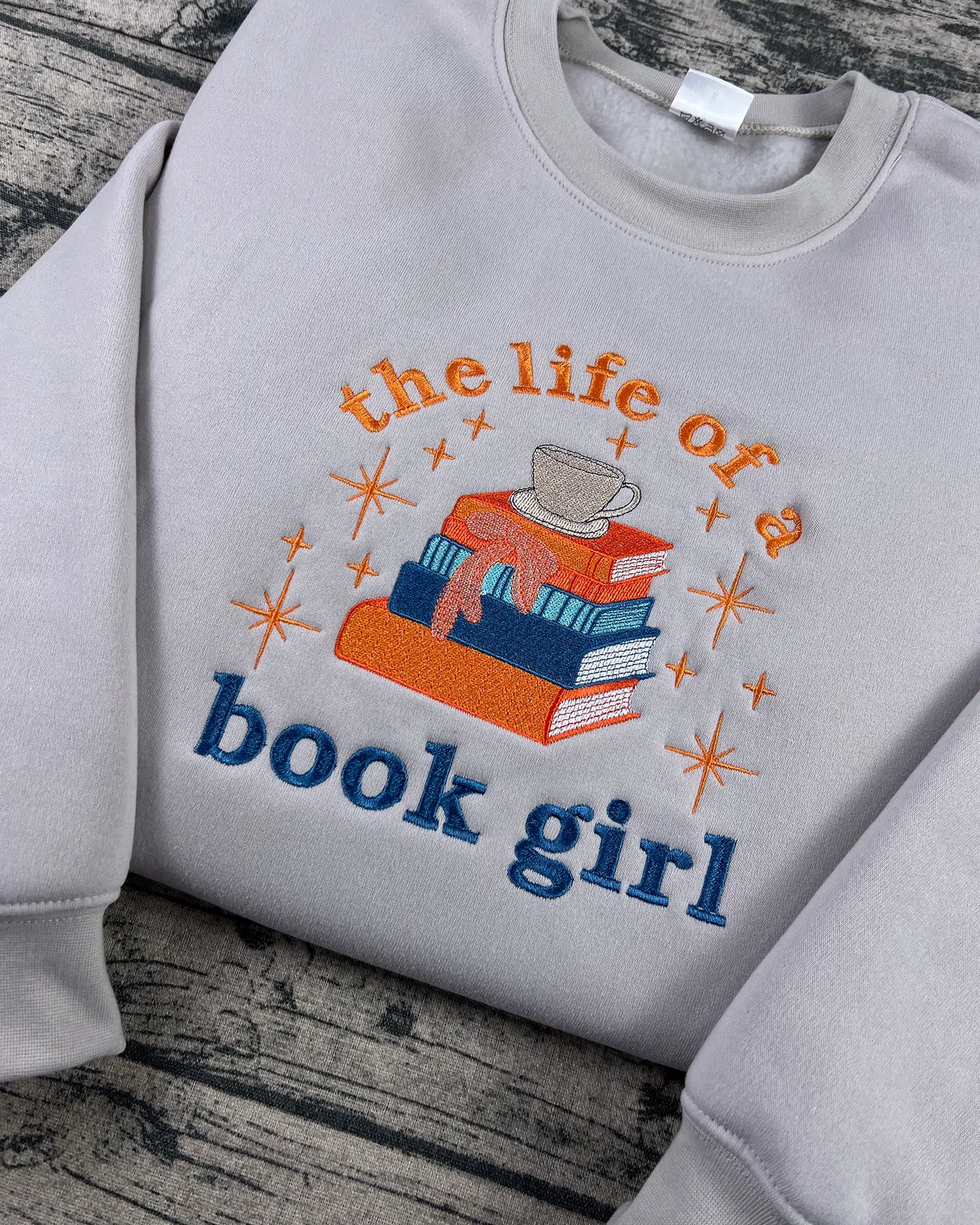 Cozy cotton-polyester book girl sweatshirt for students and readers