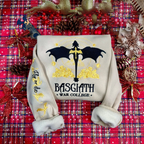 Premium embroidered Basgiath War College sweatshirt, soft and stylish bookish apparel for Fourth Wing fans.