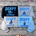 Derpy Huntrx Embroidered Sweatshirt, Derpy Cat Sweater EST. 2025, Funny Embroidery Unisex Pullover