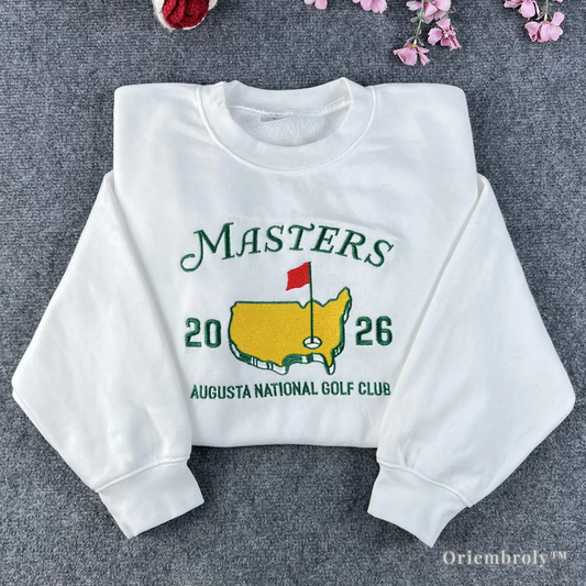 Masters 2026 embroidered golf sweatshirt Augusta National crewneck