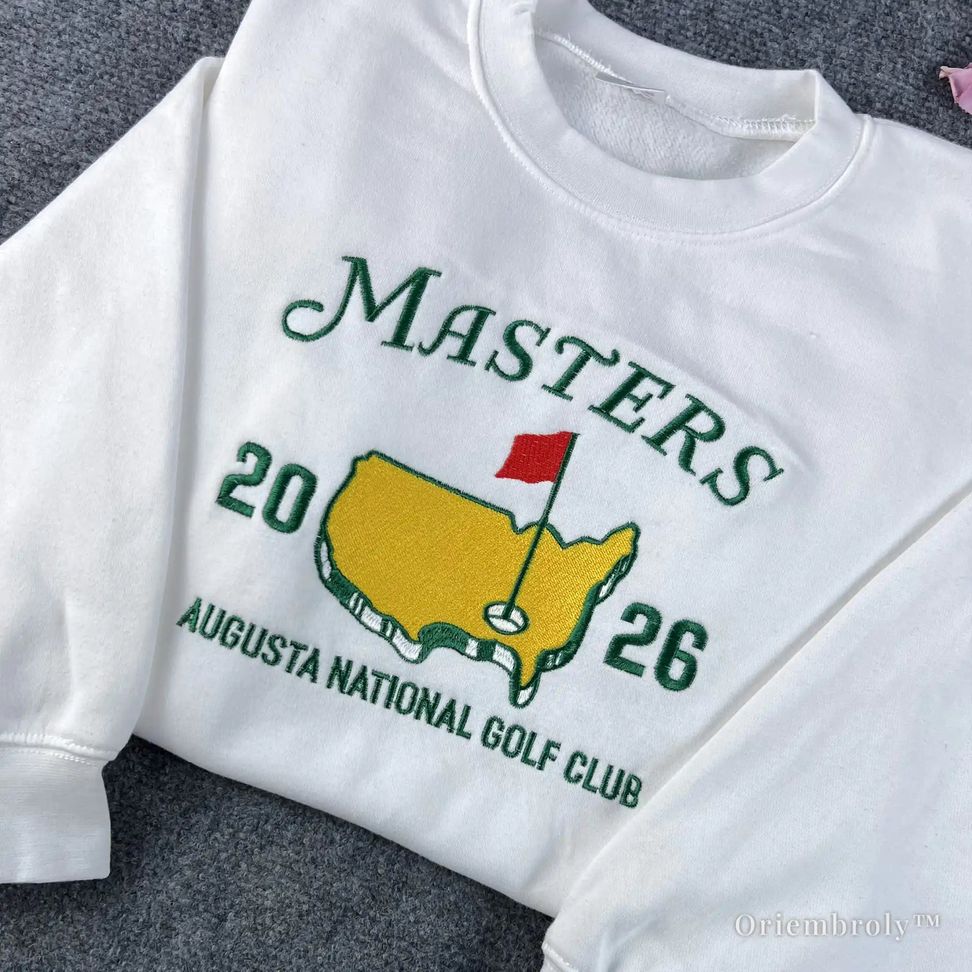 Masters golf embroidered sweatshirt USA map design