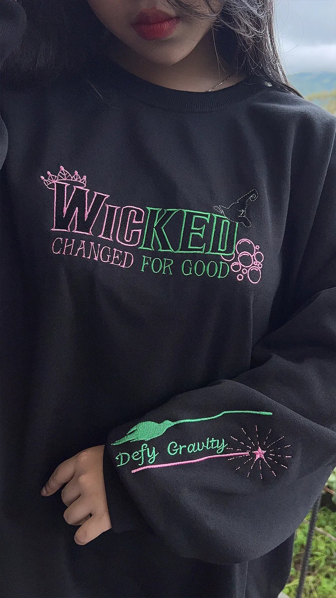 Theater fan sweatshirt inspired by Wicked